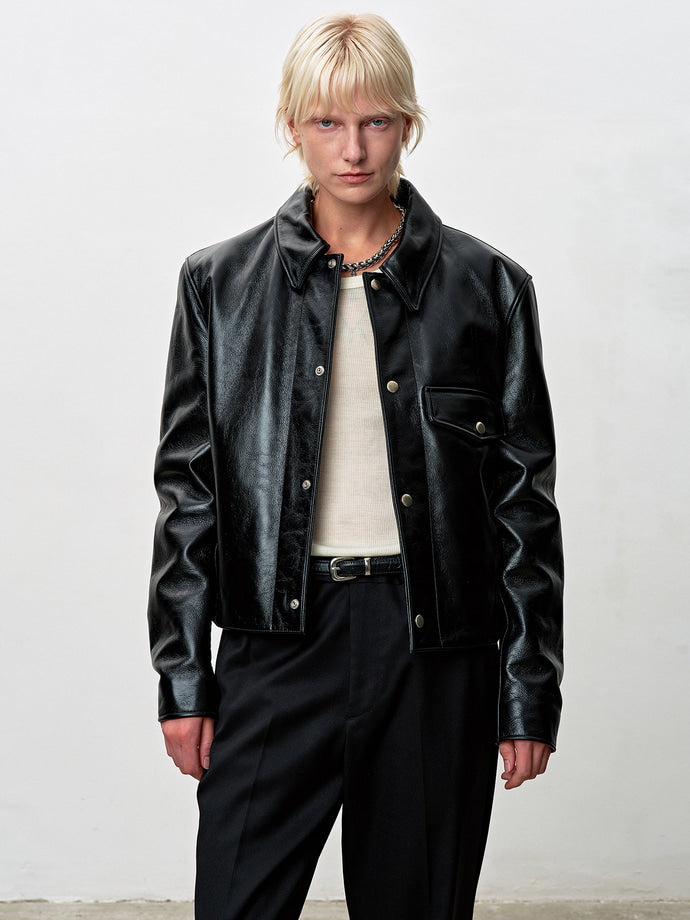 Tonywack - Leather Biker Short Blouson (Black) product image 7 | TRAB K-Fashion Australia