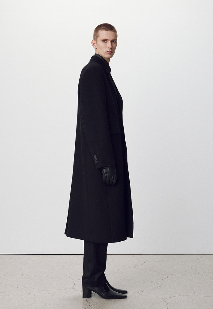Tonywack - Wool And Cashmere Tailored Single Coat (Black) product image 3 | TRAB K-Fashion Australia