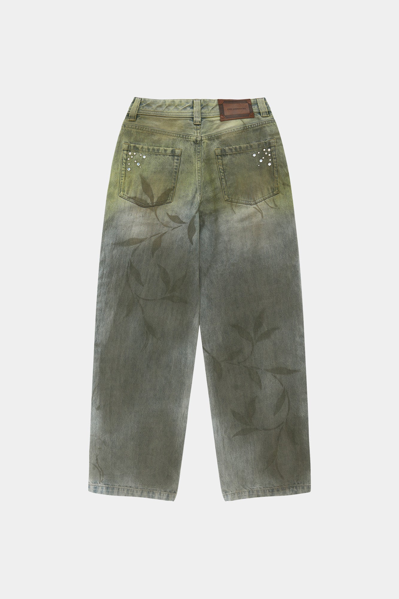 Andersson Bell - Botanical-Print Jeans (Green/Blue) product image 9 | TRAB K-Fashion Australia