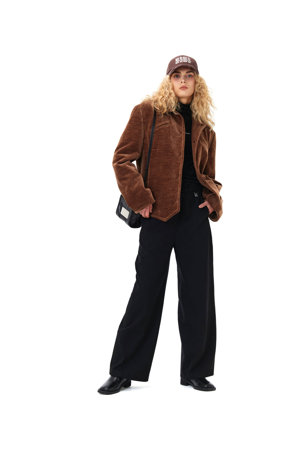 Matin Kim - Stripe Mix Wide Trouser (Black) product image 9 | TRAB K-Fashion Australia