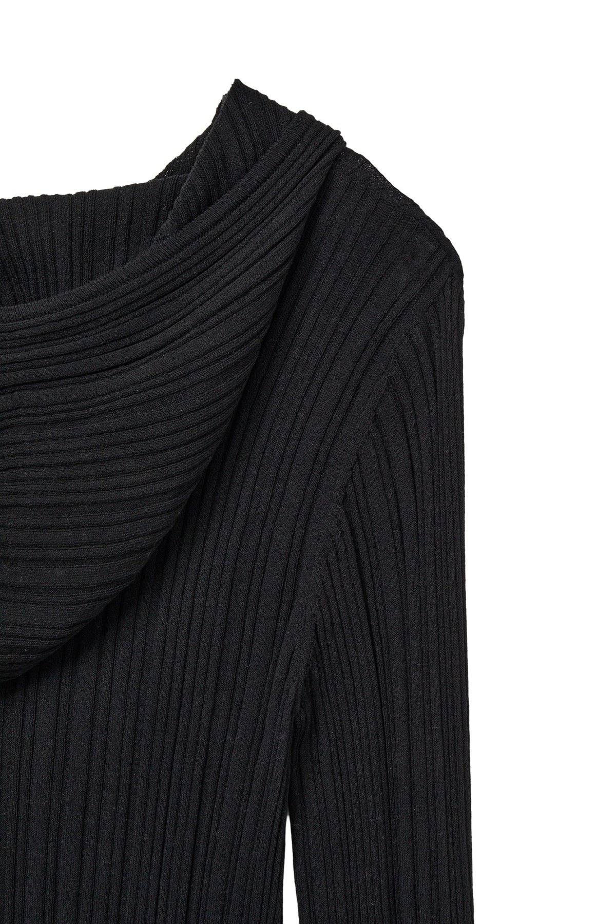 Deinet - Knit Button Hoodie Cardigan (Black) product image 10 | TRAB K-Fashion Australia