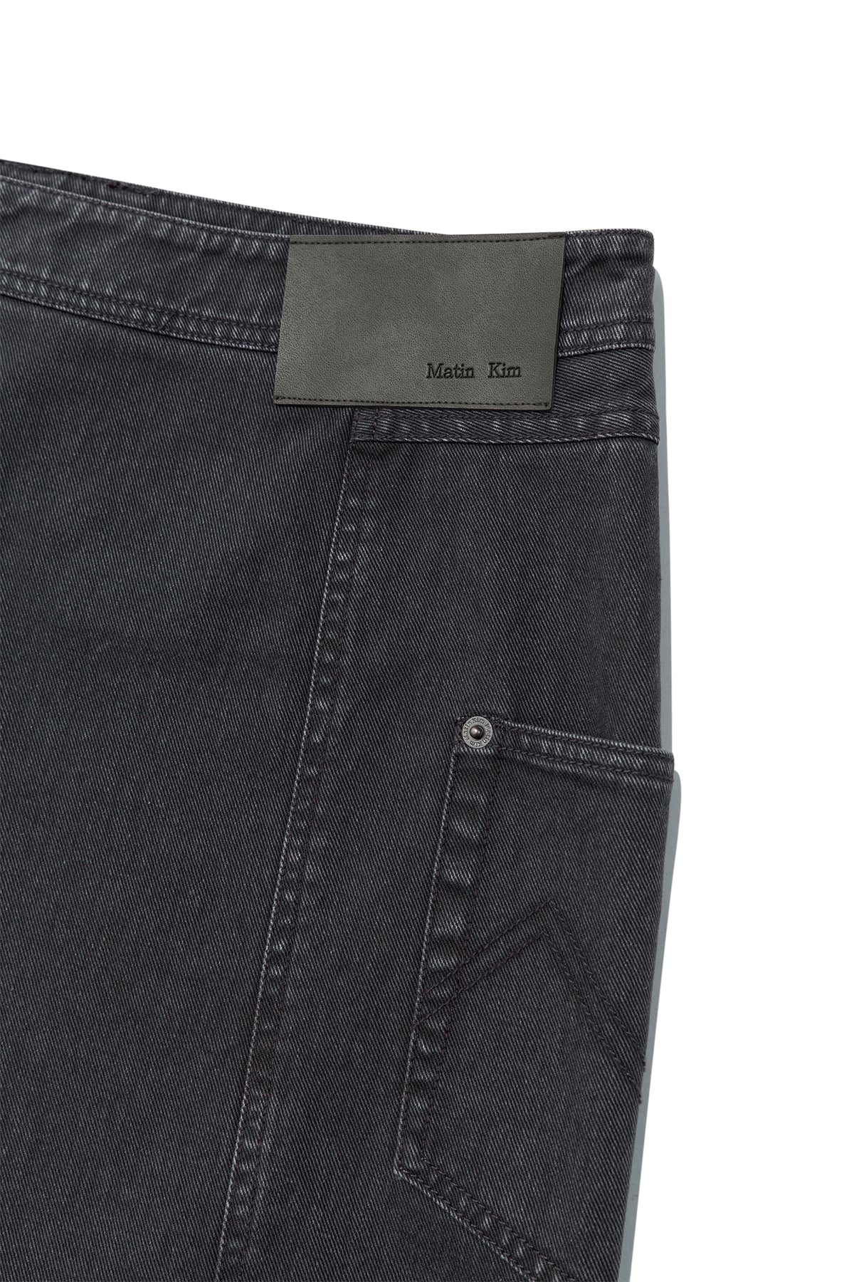Matin Kim - Side Pocket Point Midi Skirt (Charcoal) product image 4 | TRAB K-Fashion Australia