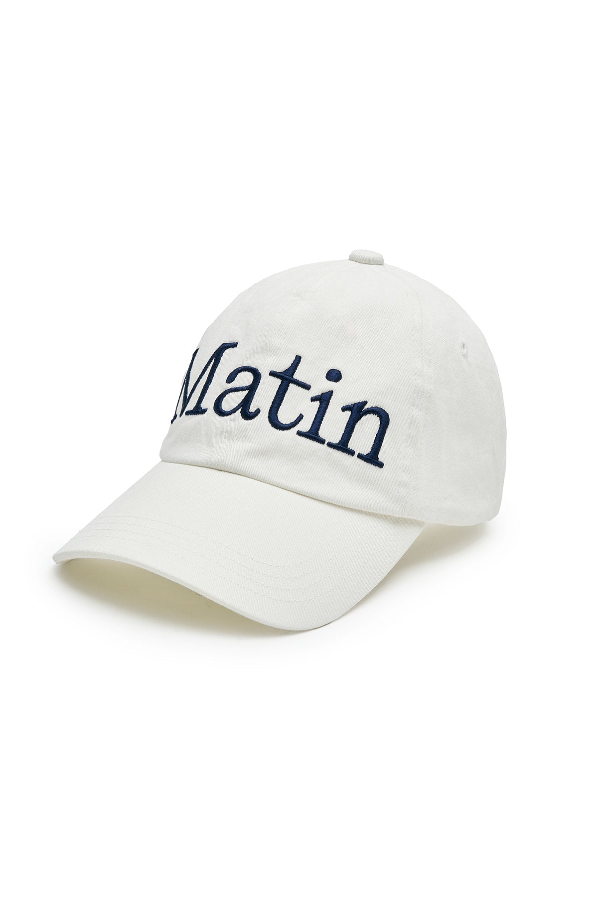 Matin Kim - Matin Logo Stitch Ball Cap (White) product image 4 | TRAB K-Fashion Australia