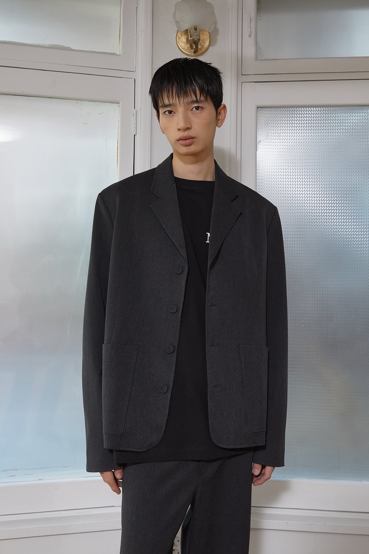 Matin Kim - Stitch Point Single Jacket (Charcoal) product image 11 | TRAB K-Fashion Australia