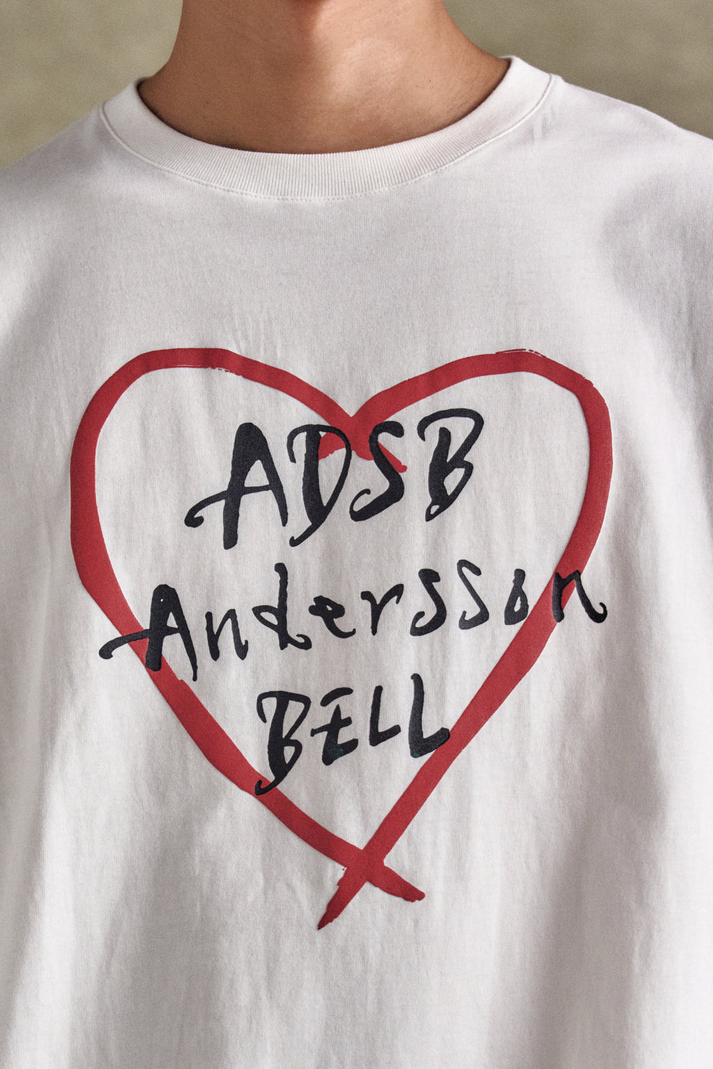 Andersson Bell - Unisex Heart Kelly Logo T-Shirts (White) product image 5 | TRAB K-Fashion Australia