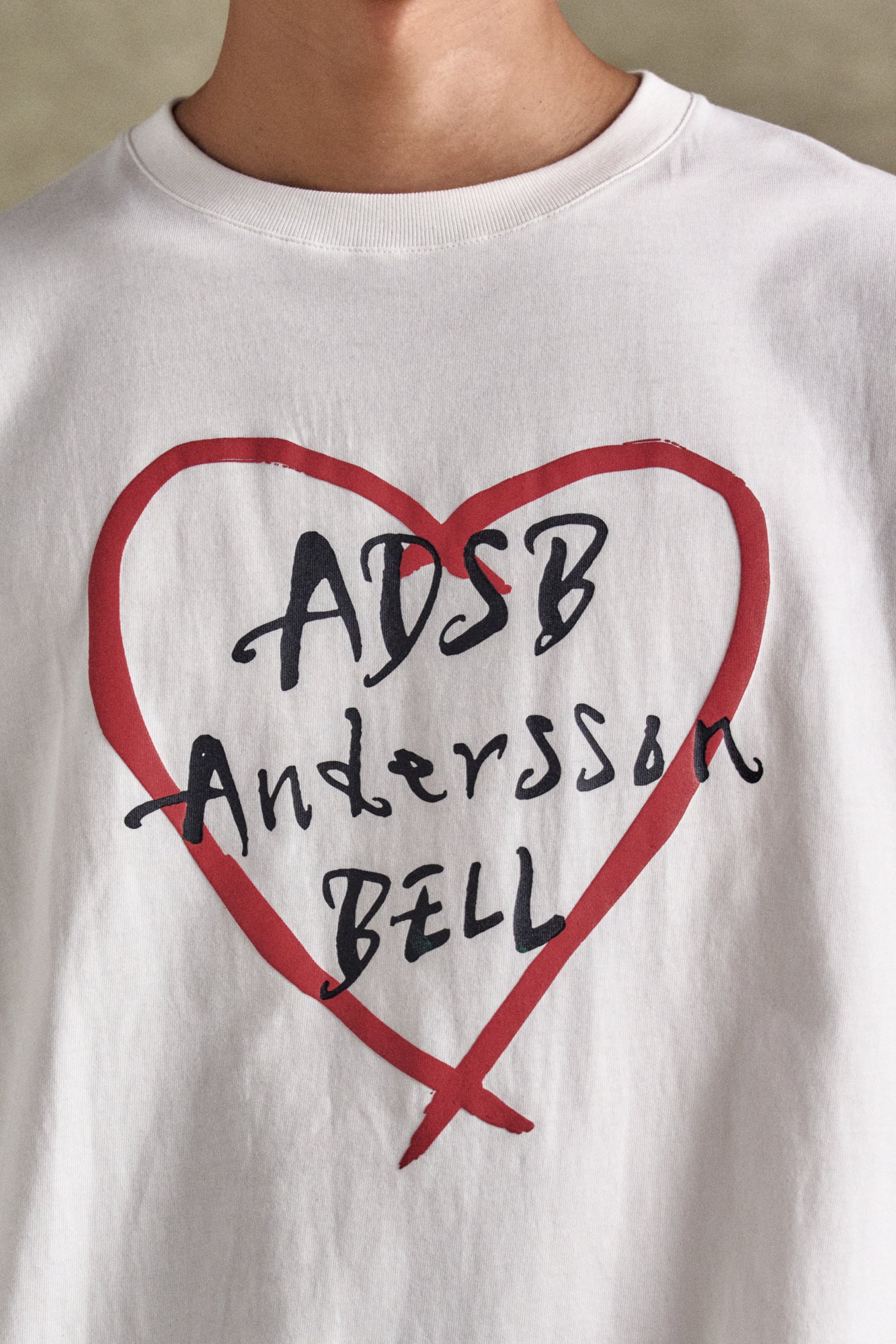 Andersson Bell - Unisex Heart Kelly Logo T-Shirts (White) product image 5 | TRAB K-Fashion Australia