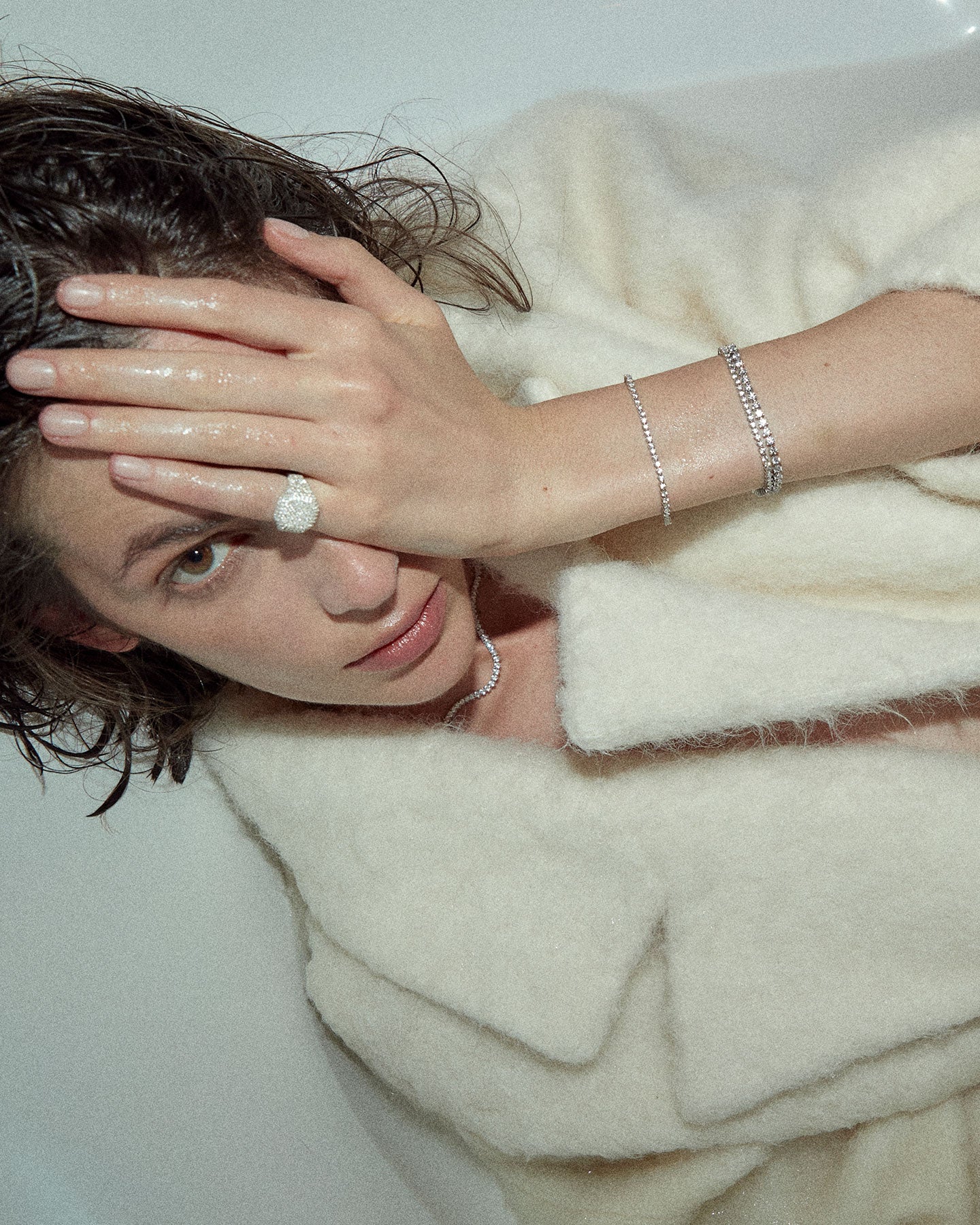 Numbering - N-dia Tennis Bracelet / 3 Prong (2mm) #3910 product image 2 | TRAB K-Fashion Australia