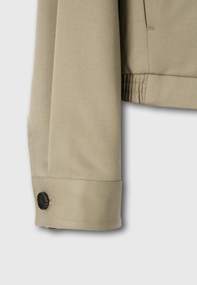 Tonywack - Super Fine Wool Double Pocket Zip Blouson (Beige) product image 15 | TRAB K-Fashion Australia