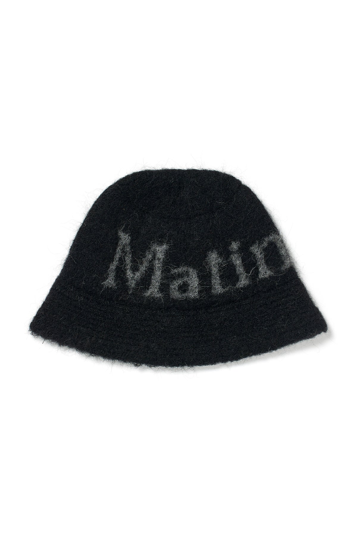 Matin Kim - Logo Jacquard Heavy Knit Bucket Hat (Black) product image 1 | TRAB K-Fashion Australia