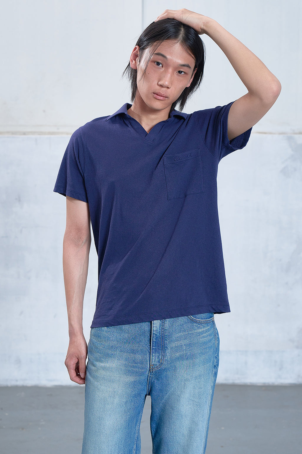 Deinet - Vintage Collar T-Shirt (Navy) product image 5 | TRAB K-Fashion Australia