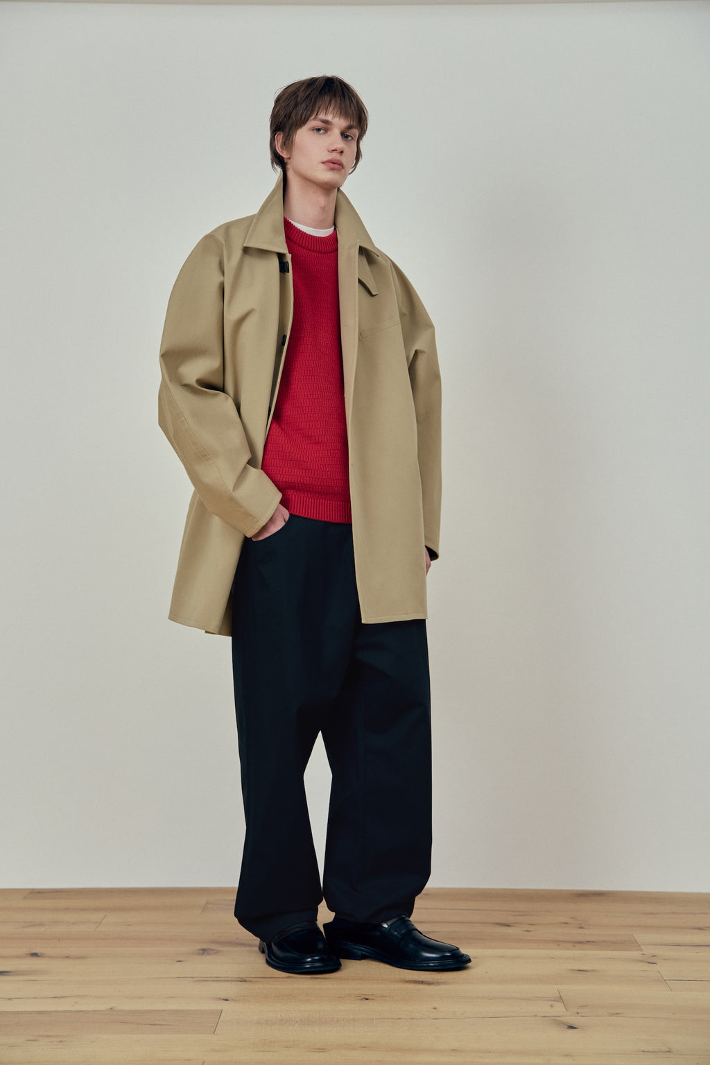Stu - Dolman Half Coat (Beige) product image 2 | TRAB K-Fashion Australia