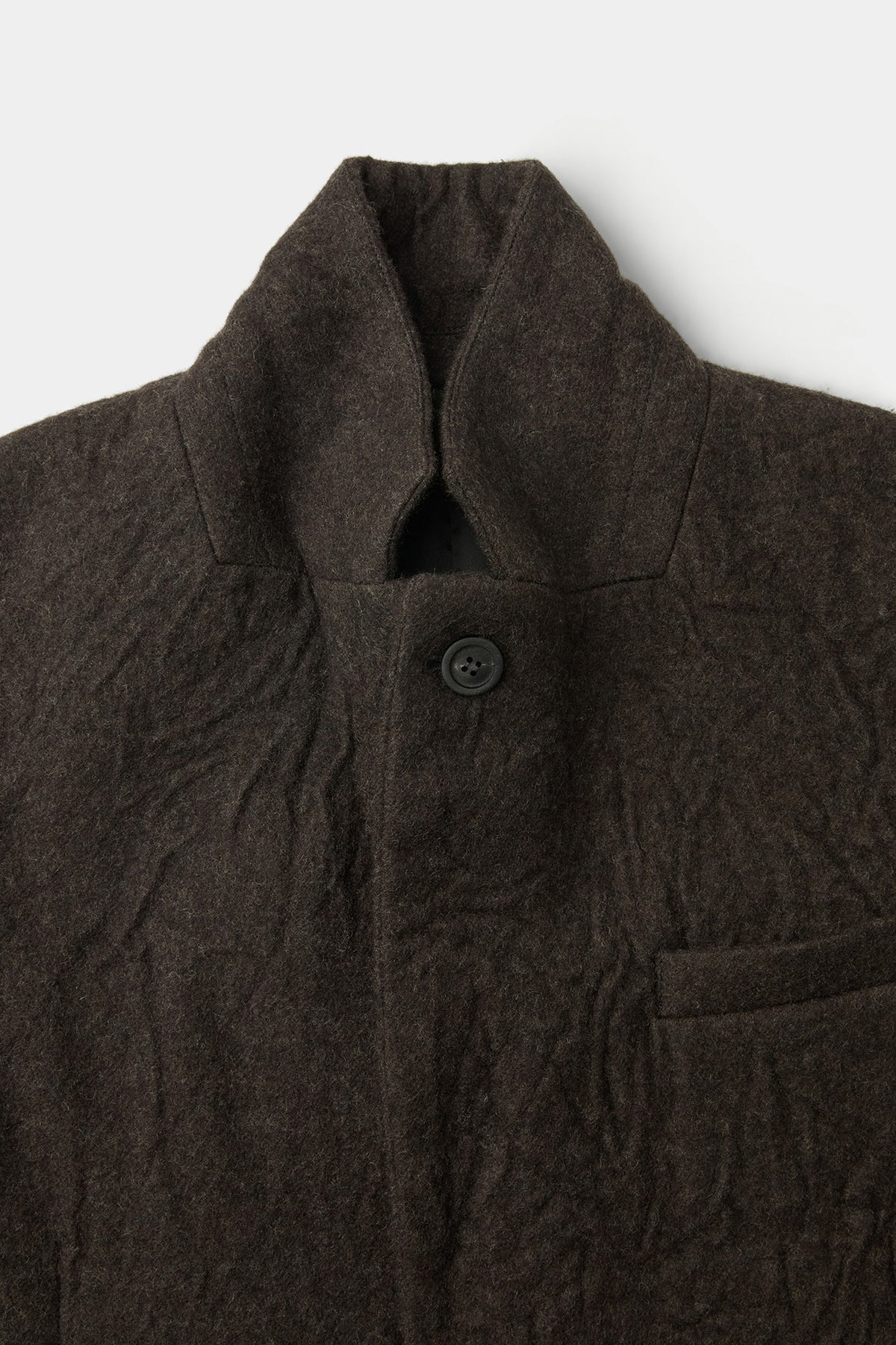 Coor - Crease Washed Wool Single Coat (Dark Brown) product image 6 | TRAB K-Fashion Australia