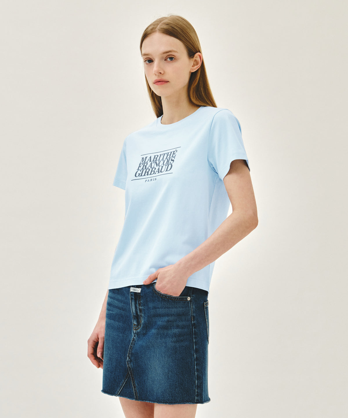 Marithe & Francois Girbaud - Classic Logo Tee (Ice Blue) product image 2 | TRAB K-Fashion Australia