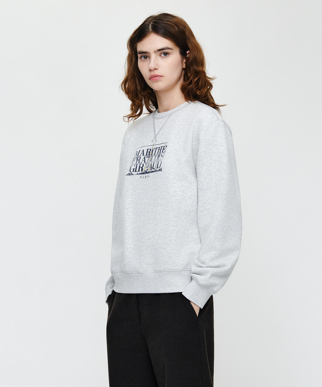 Marithe & Francois Girbaud - Eiffel Classic Logo Sweatshirt (Light Heather Gray) product image 2 | TRAB K-Fashion Australia