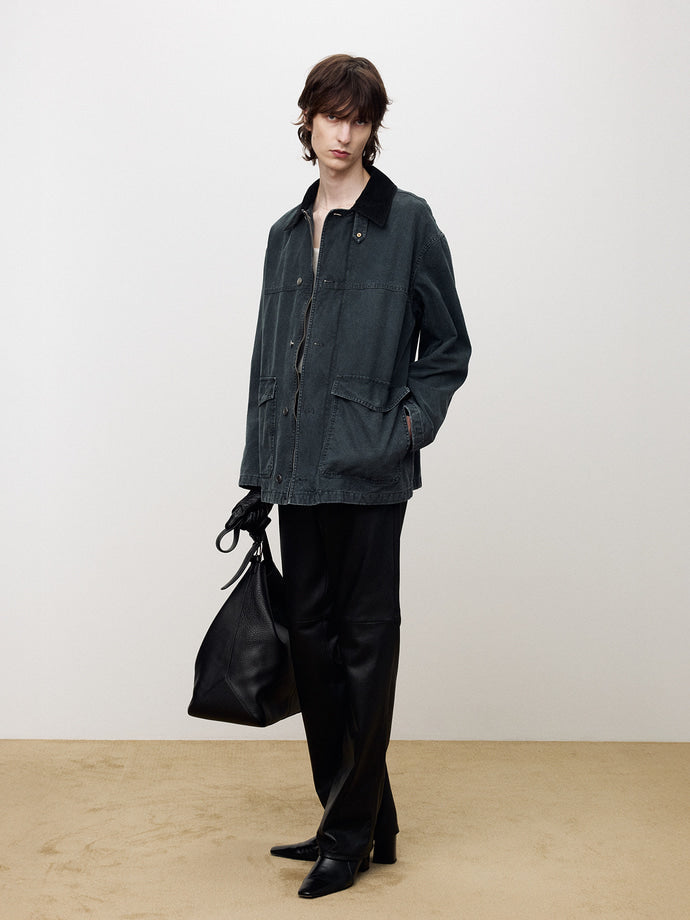 Tonywack - Garment Washed Chore Jacket (Faded Navy) product image 2 | TRAB K-Fashion Australia