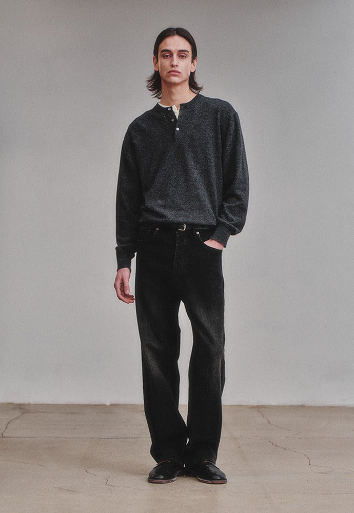 Art if acts - Henley Sweater (Charcoal) product image 1 | TRAB K-Fashion Australia