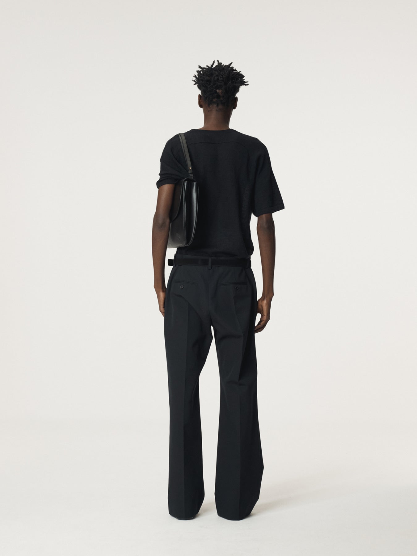 Recto - Rc Sheer Short Sleeve Knit Top (Black) product image 4 | TRAB K-Fashion Australia