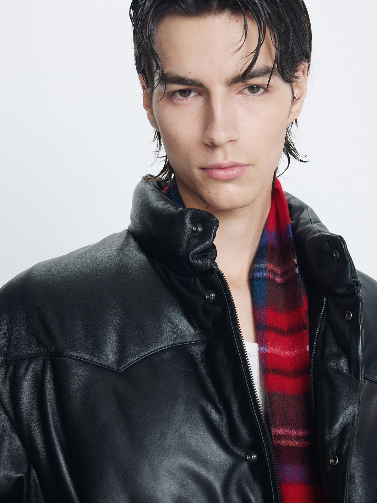 Tonywack - Lamb Leather Down Puffer Jacket (Black) product image 6 | TRAB K-Fashion Australia