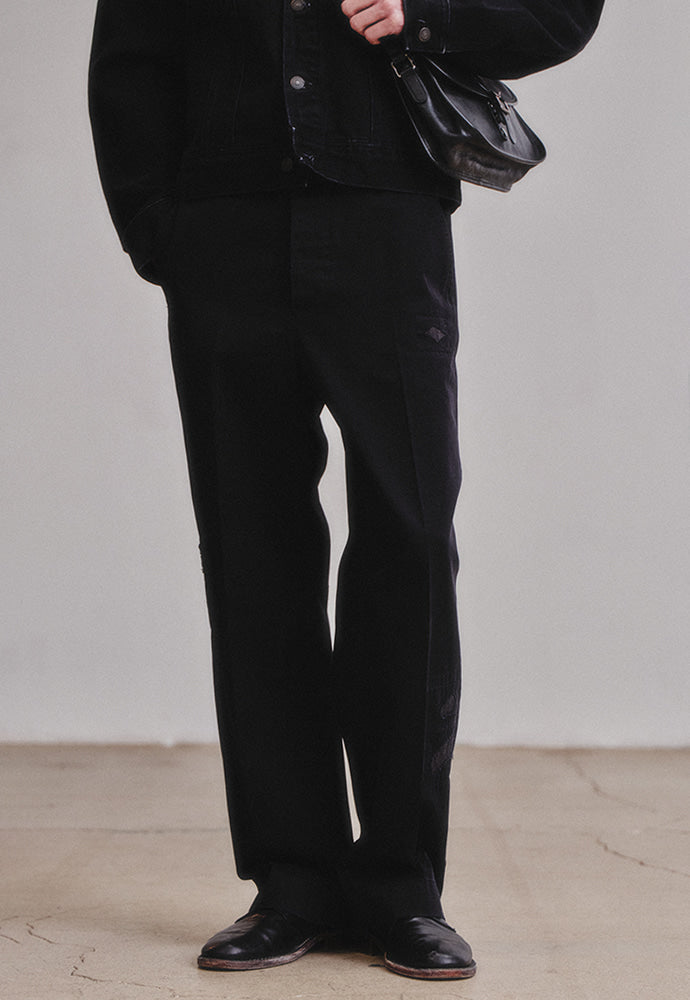 Art if acts - Sashiko Chino Pants (Black) product image 2 | TRAB K-Fashion Australia