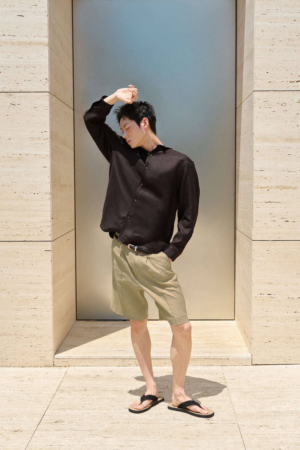 STU - Linen Shirt (Brown) product image 11 | TRAB K-Fashion Australia