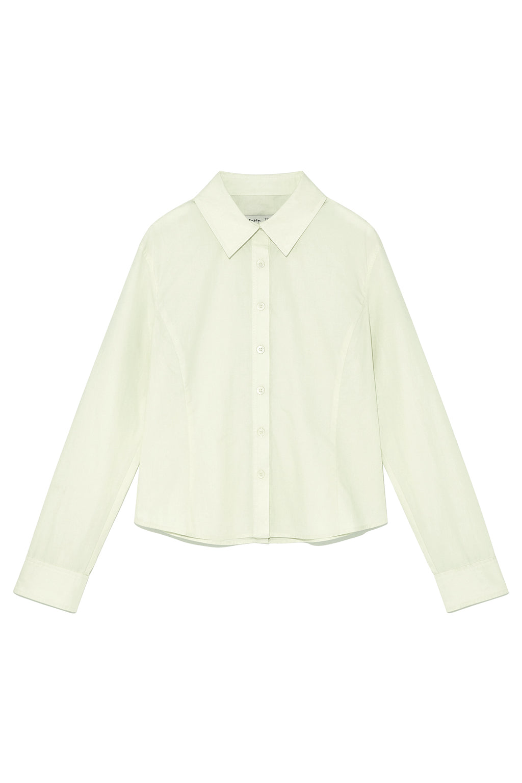 Matin Kim - Back Button Point Shirt (Light Green) product image 1 | TRAB K-Fashion Australia
