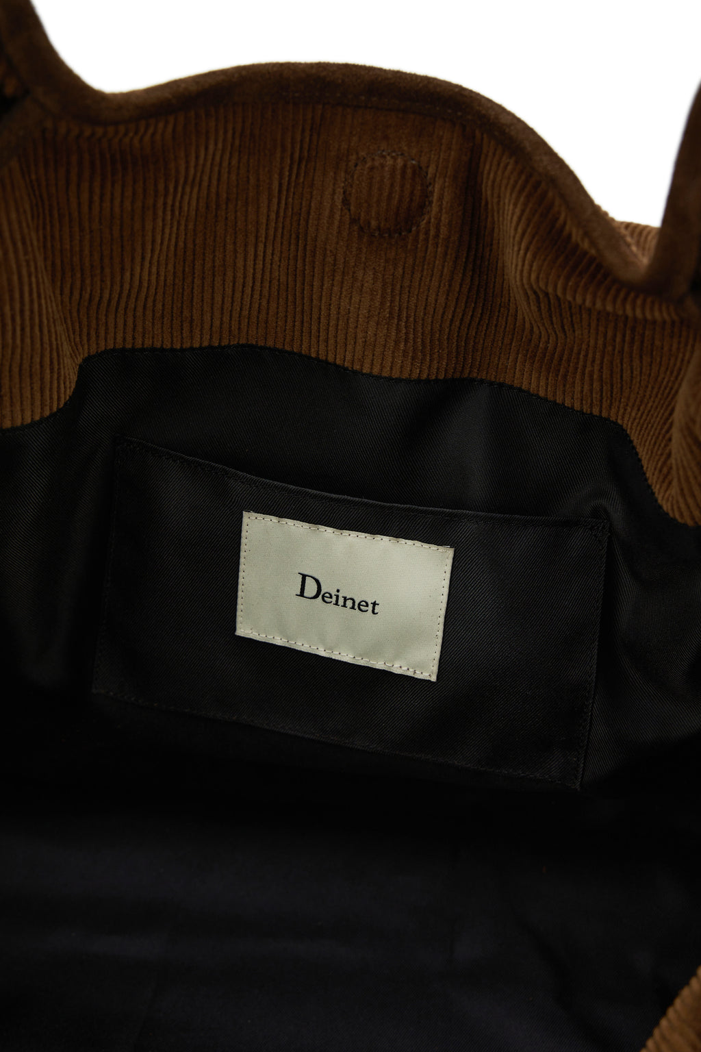 Deinet - Belt Detail Corduroy Big Shoulder Bag (Brown) product image 10 | TRAB K-Fashion Australia