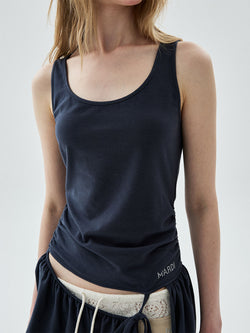 Mardi Mercredi - Sleeveless Ruffle Hem (Navy) product image 1 | TRAB K-Fashion Australia