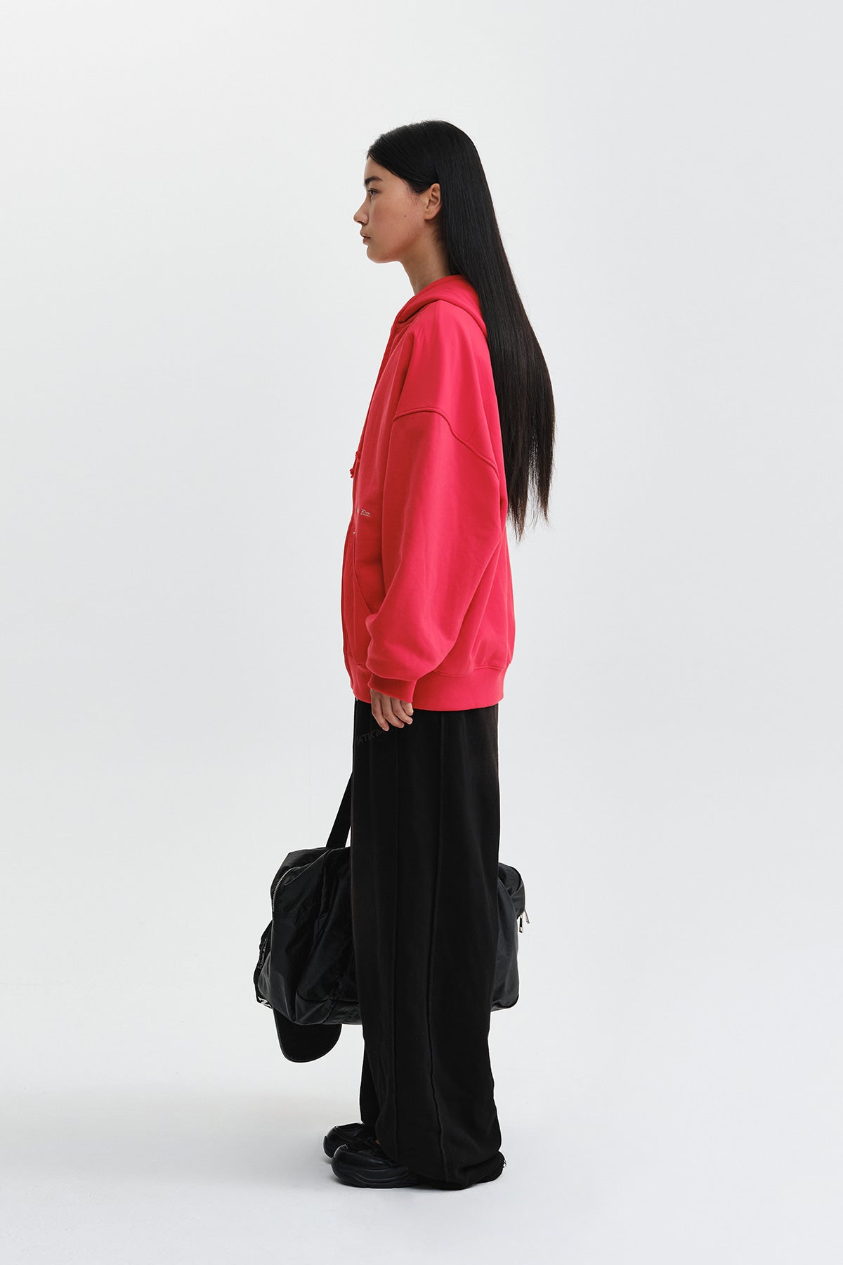 Matin Kim - Color Block Hoody Zip Up (Red) product image 7 | TRAB K-Fashion Australia