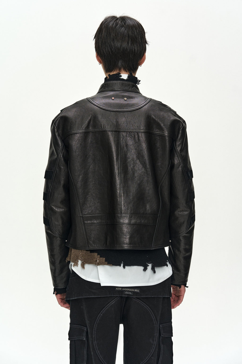Andersson Bell - Segment Moto Leather Jacket (black) (Black) product image 7 | TRAB K-Fashion Australia