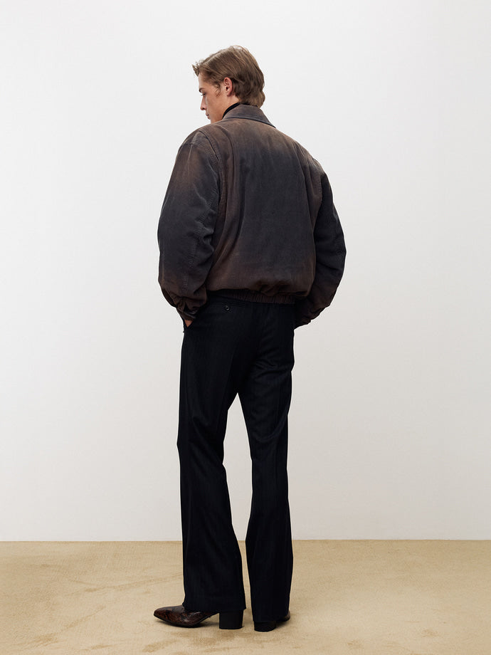 Tonywack - Garment-Washed Corduroy Bomber Jacket (Bleached Navy) product image 4 | TRAB K-Fashion Australia