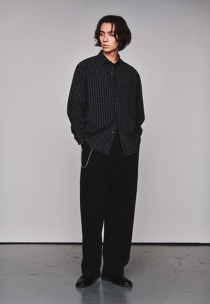 Art if acts - Gingham Check Oxford Shirt (Grey/Black) product image 4 | TRAB K-Fashion Australia
