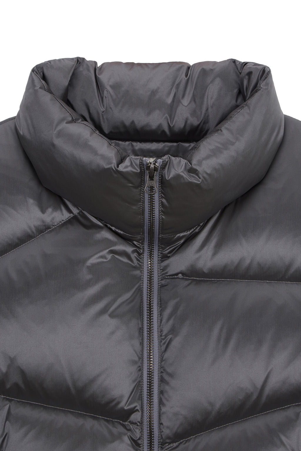 Matin Kim - Unbalance Quilted Down Vest (Grey) product image 3 | TRAB K-Fashion Australia