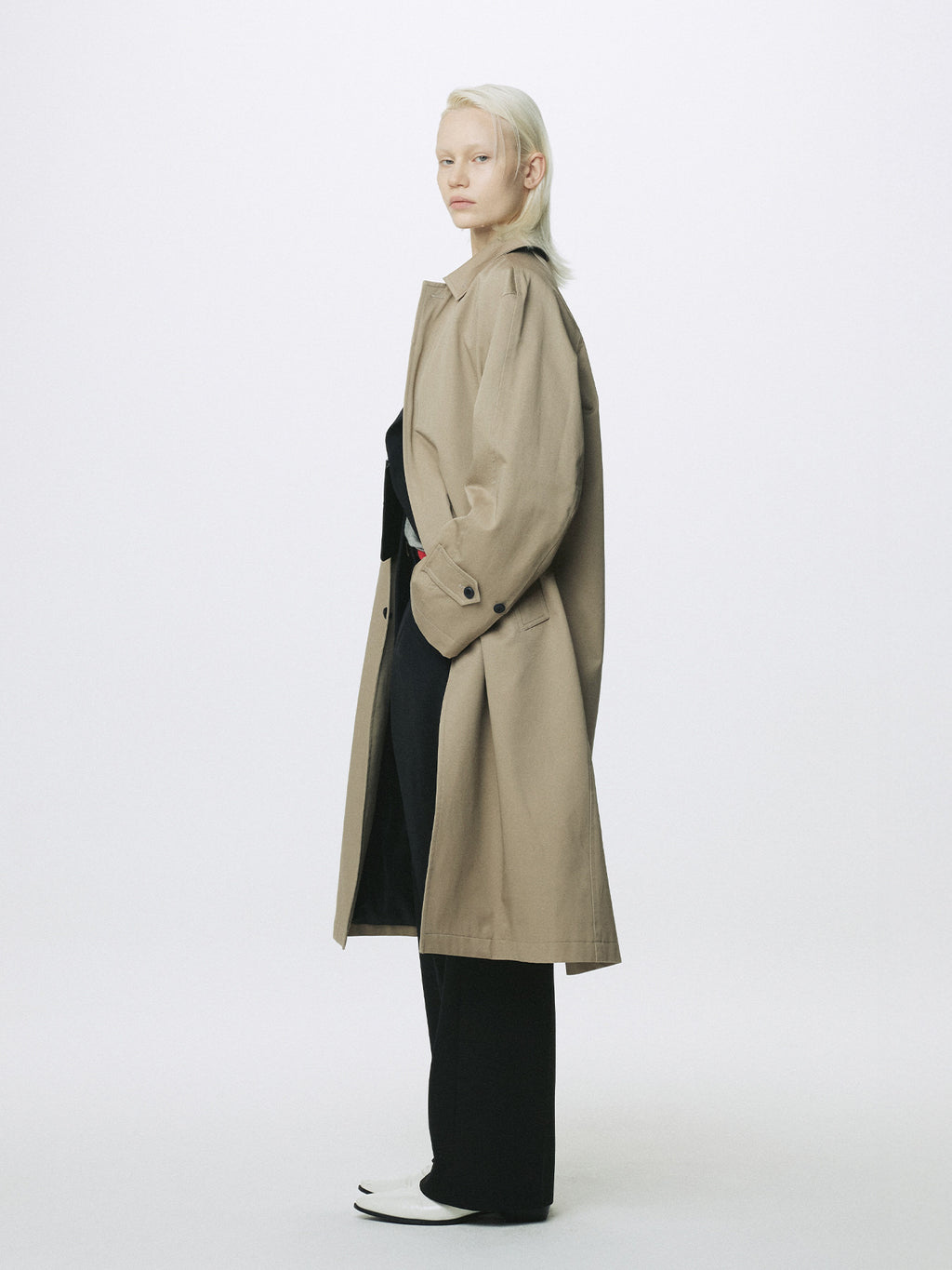 Tonywack - Cotton Drill Single-Breasted Overcoat (Beige) product image 2 | TRAB K-Fashion Australia