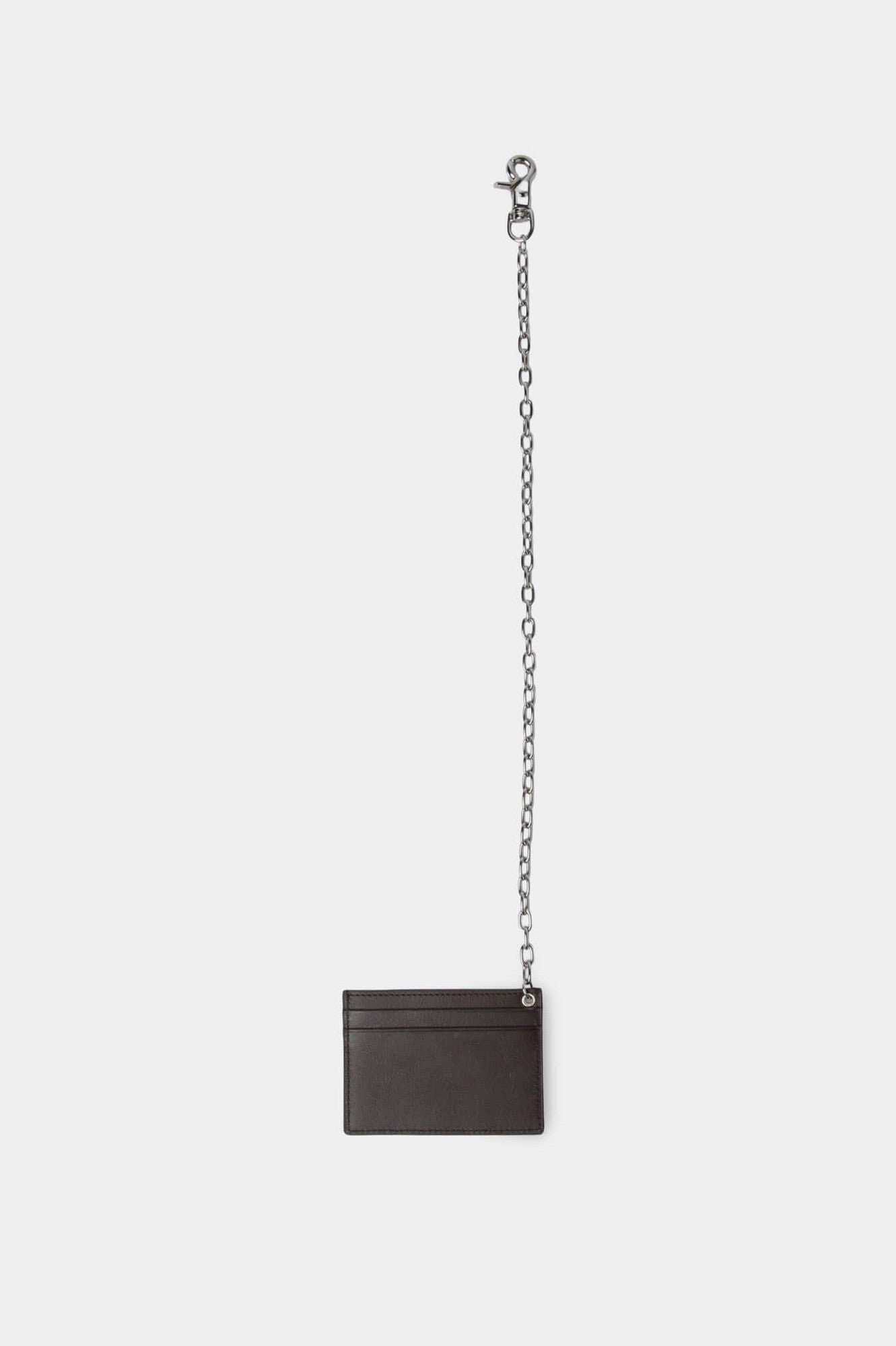 Coor - Chain Zip Card Holder (Dark Brown) product image 1 | TRAB K-Fashion Australia