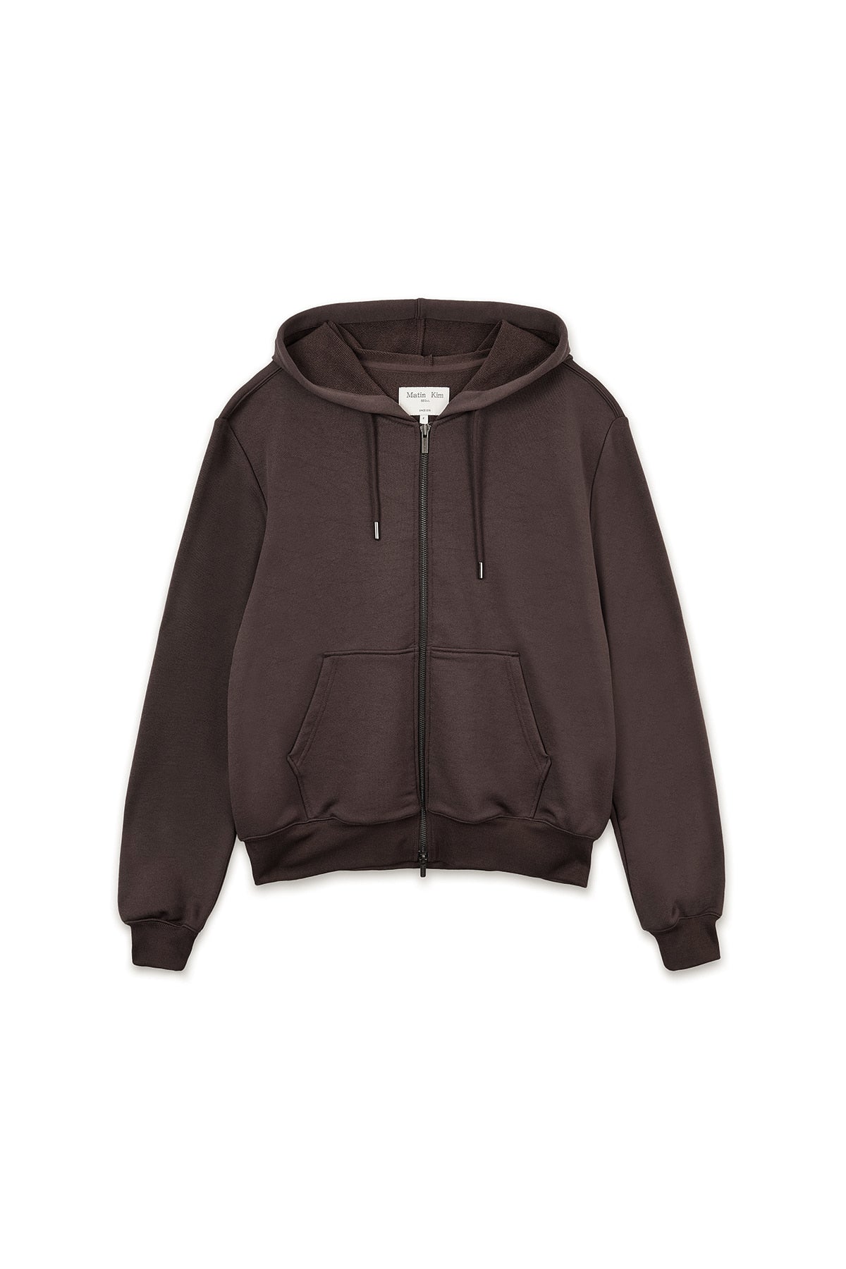 Matin Kim - Back Logo Glitter Hoody Zip Up (Brown) product image 1 | TRAB K-Fashion Australia