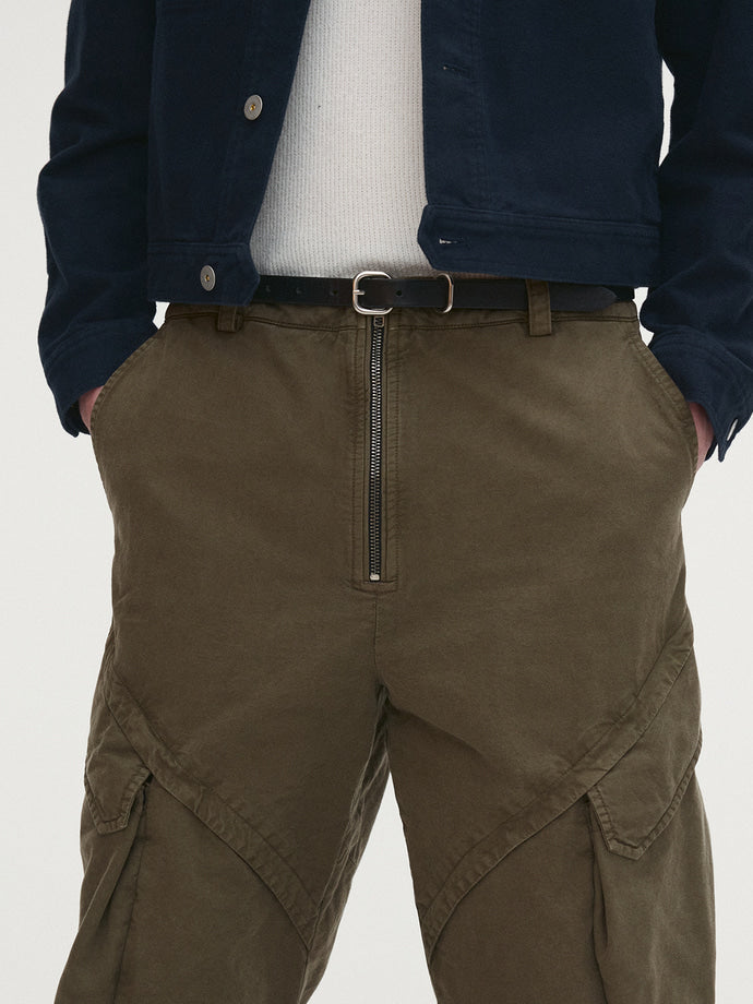 Tonywack - Garment-Dyed Gabardine Wide Cargo Pants (Olive) product image 6 | TRAB K-Fashion Australia