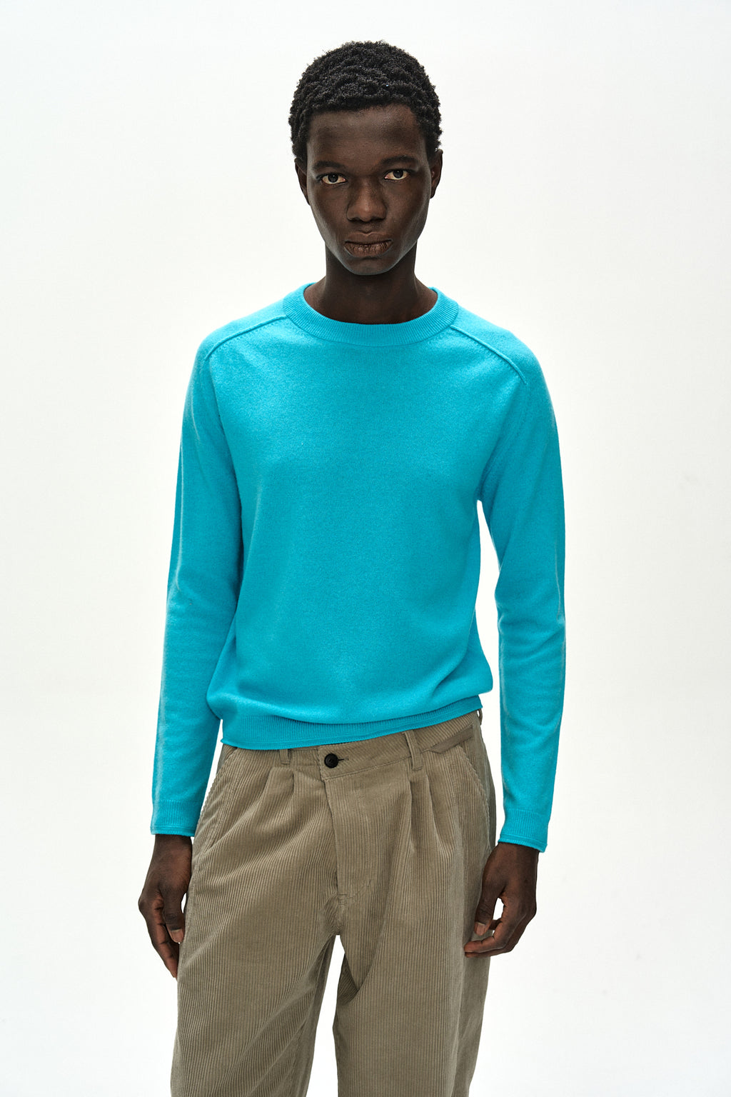 Andersson Bell - Shane Cashmere Crew-Neck Sweater (Blue) product image 4 | TRAB K-Fashion Australia