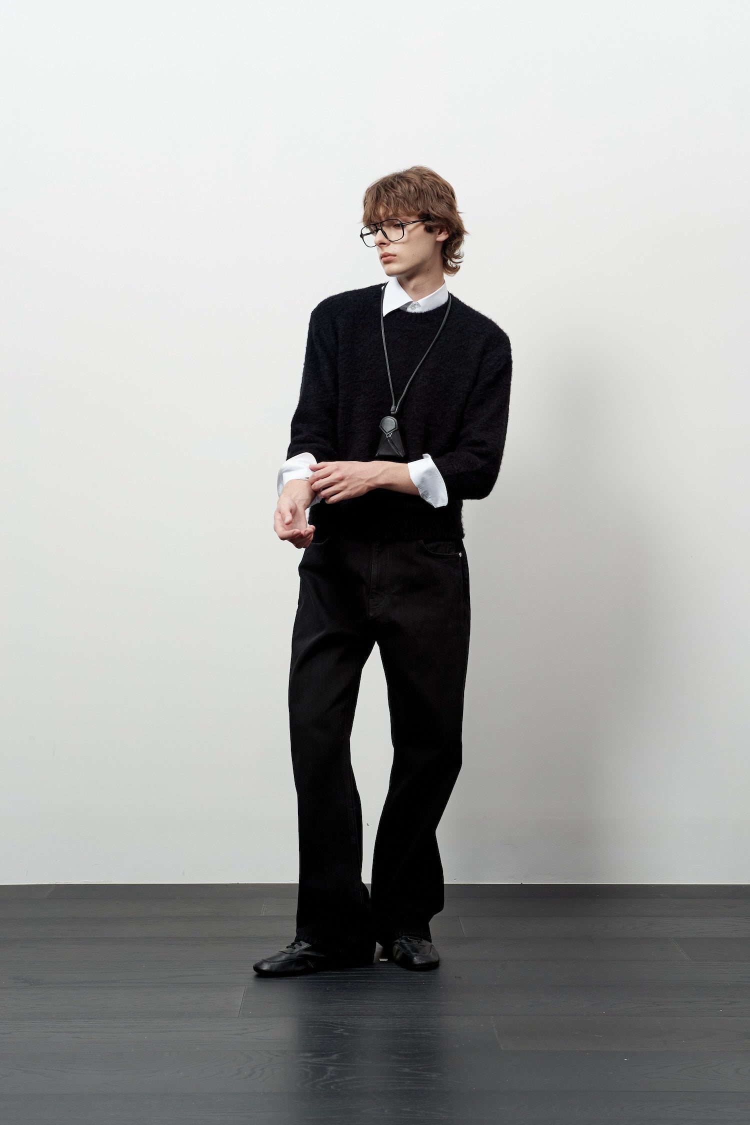 Stu - Boucle Quarter Sleeve Knit (Black) product image 5 | TRAB K-Fashion Australia