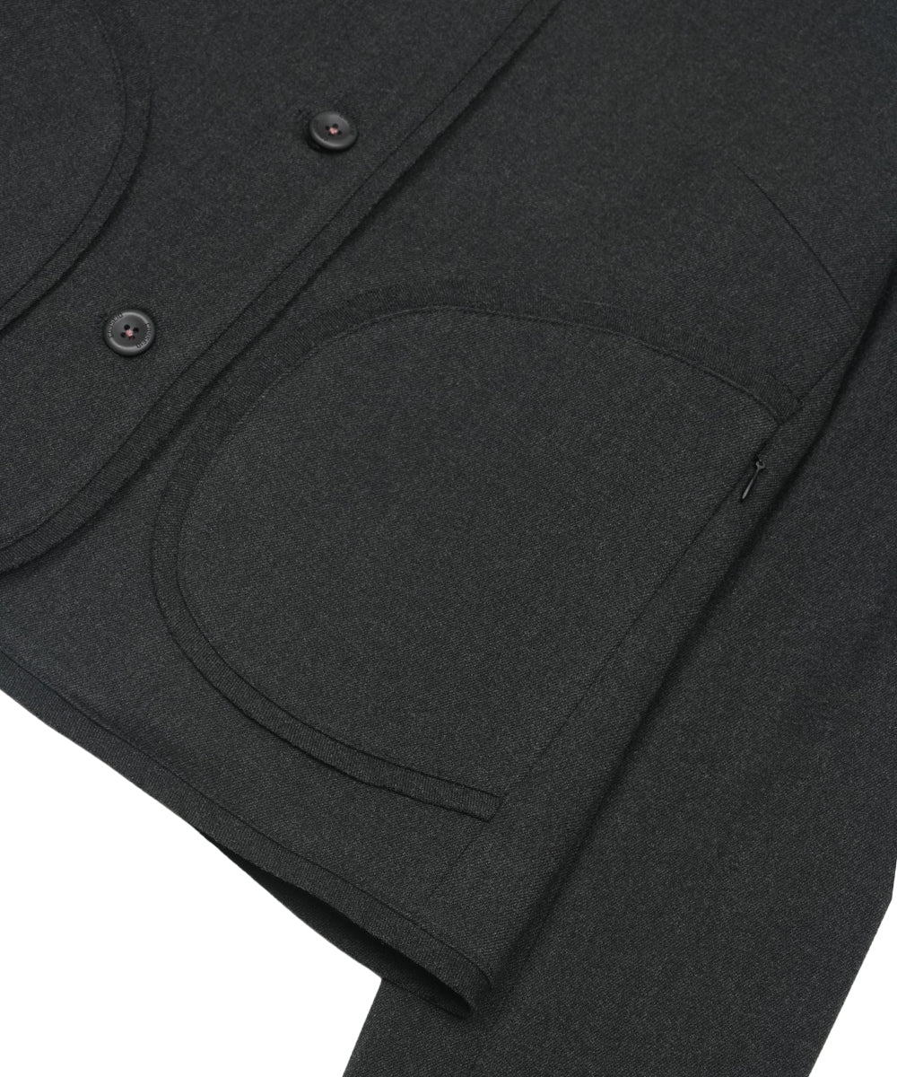 Coyseio - Rounded Raw Hem Jacket (Charcoal) product image 11 | TRAB K-Fashion Australia