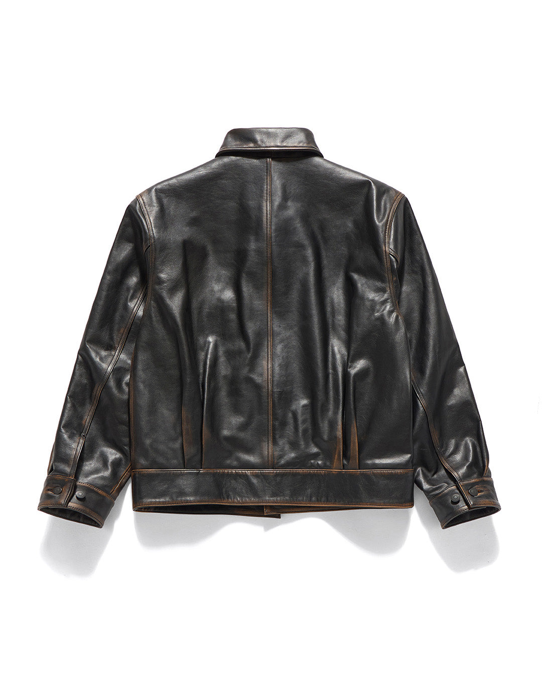 Eastlogue - Workers Blouson Leather Jacket (Vintage Black) product image 2 | TRAB K-Fashion Australia