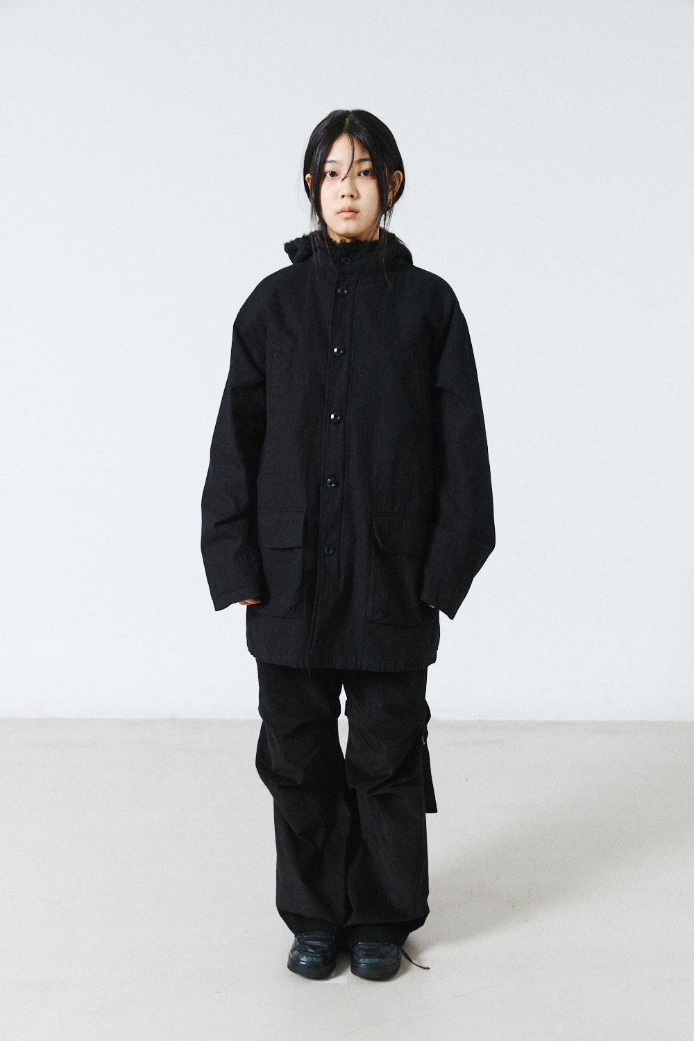 Hatchingroom - Hooded Mil Parka (Black) product image 17 | TRAB K-Fashion Australia