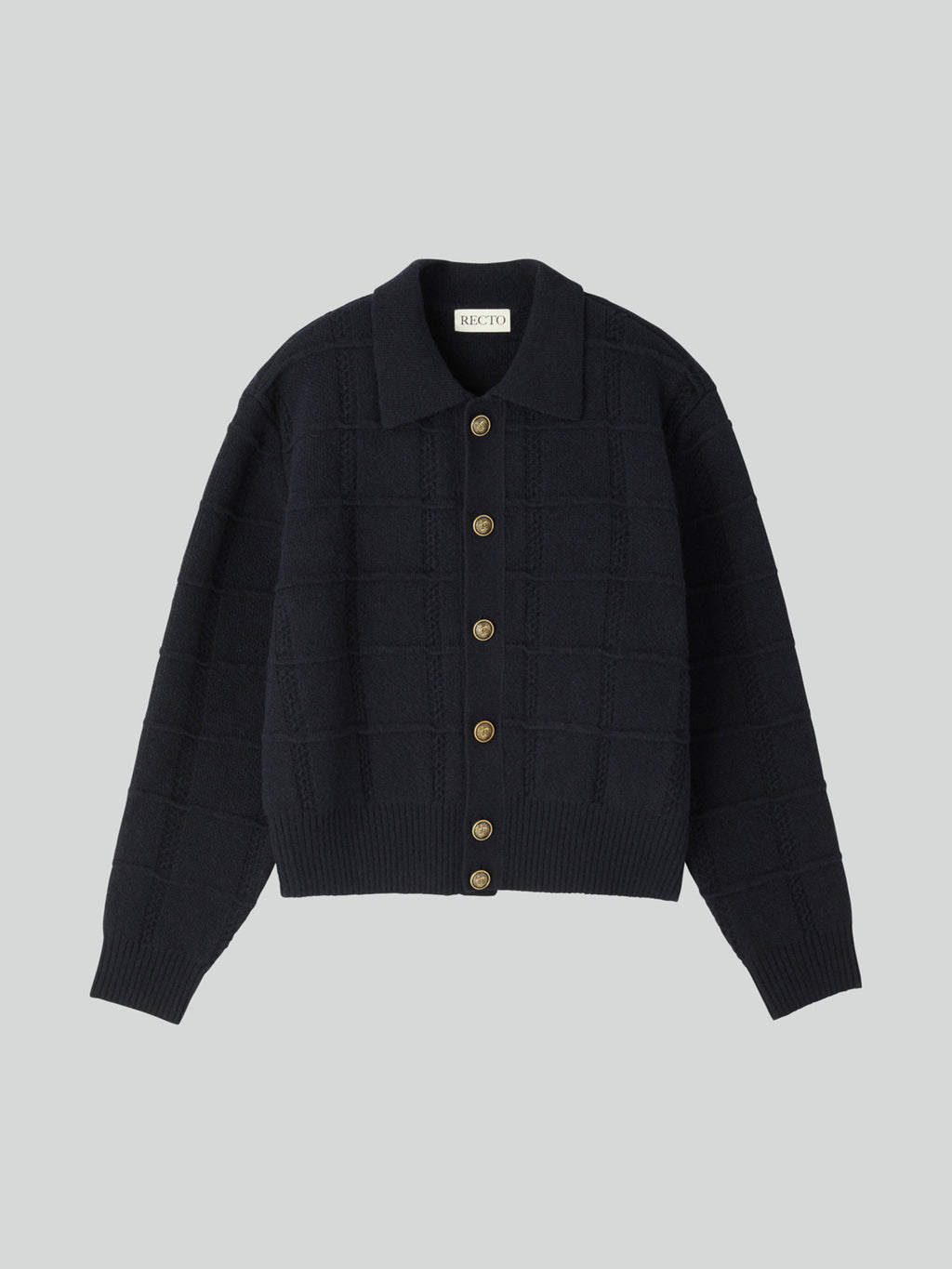Recto - Vintage Button Collar Cardigan (Dark Navy) product image 8 | TRAB K-Fashion Australia