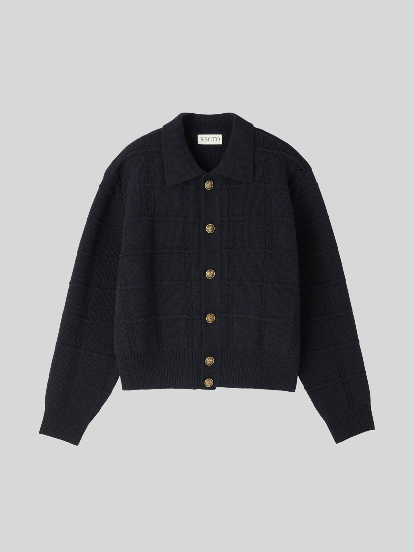 Recto - Vintage Button Collar Cardigan (Dark Navy) product image 8 | TRAB K-Fashion Australia