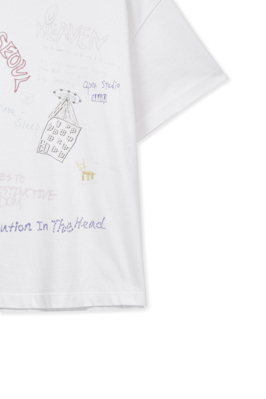 Matin Kim - Graffiti Artwork Top (White) product image 4 | TRAB K-Fashion Australia