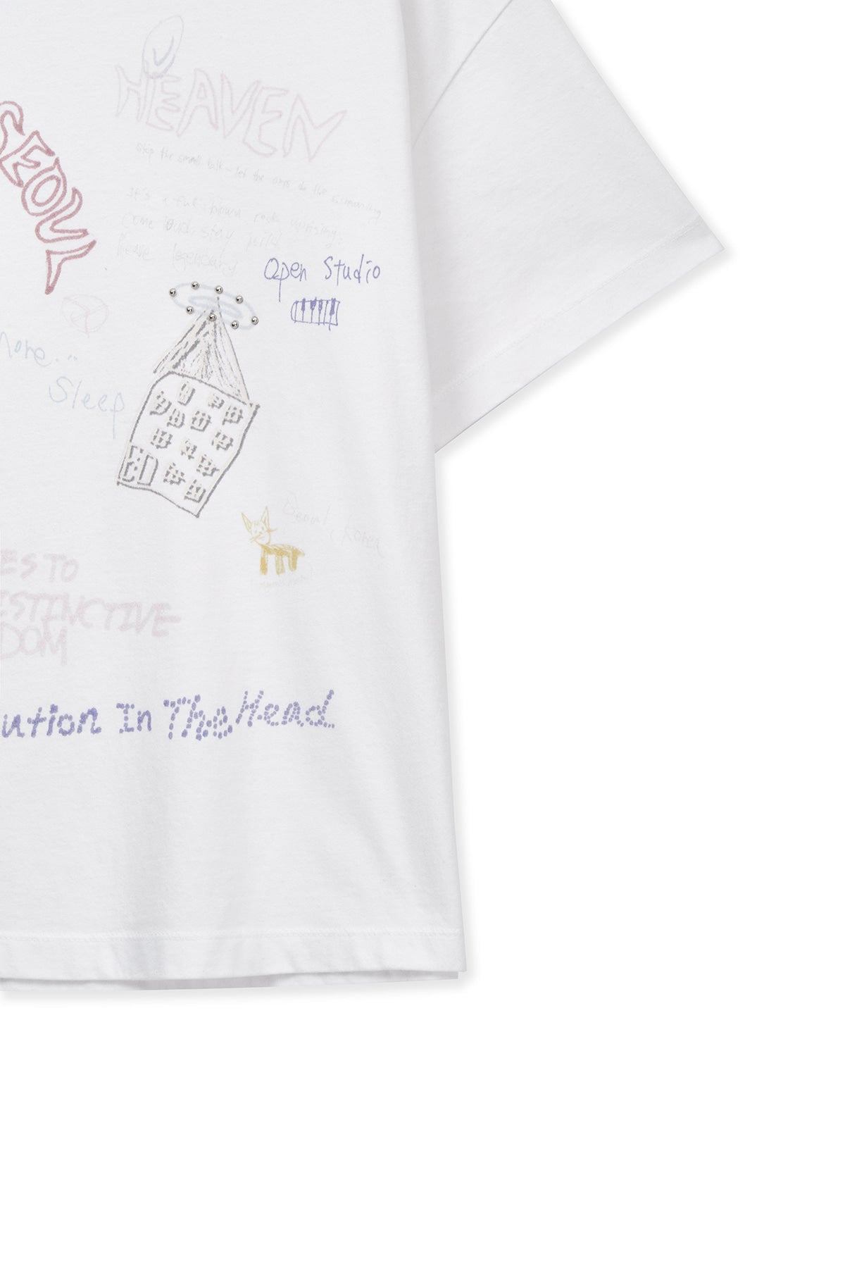 Matin Kim - Graffiti Artwork Top (White) product image 4 | TRAB K-Fashion Australia