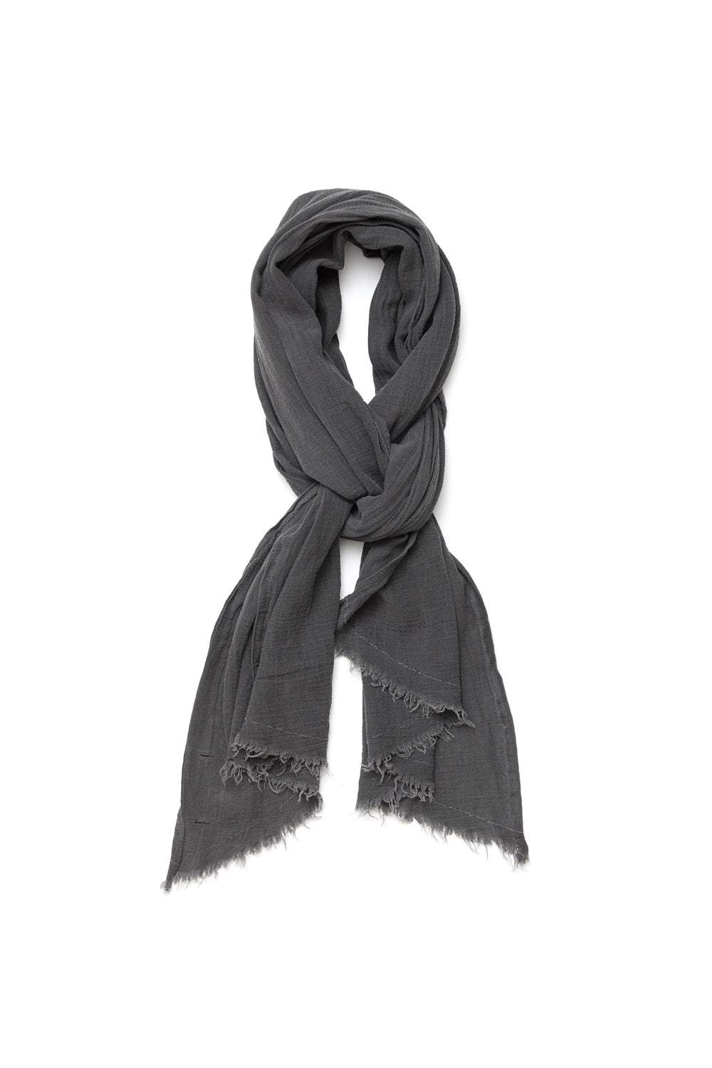 Hatchingroom - Crinkle Gauze Scarf (Dyed Grey) product image 1 | TRAB K-Fashion Australia