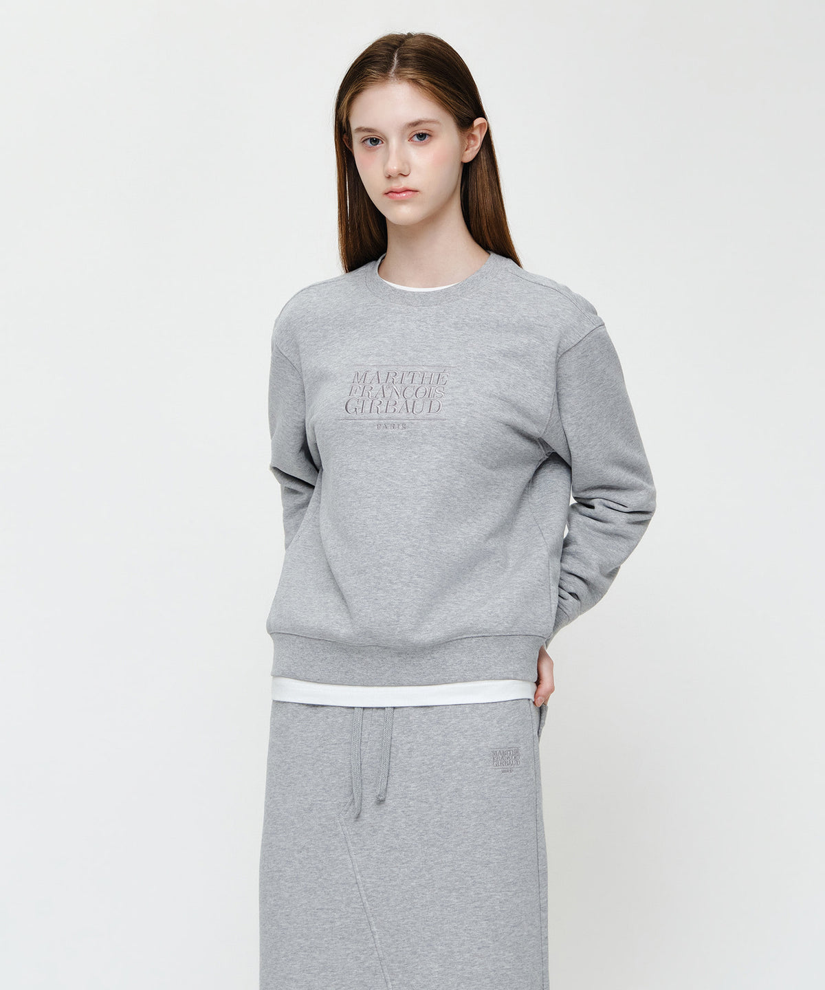 Marithe & Francois Girbaud - Classic Logo Sweatshirt (Heather Gray) product image 2 | TRAB K-Fashion Australia