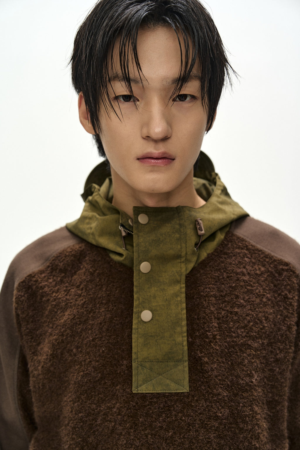 Andersson Bell - Orte Terry Half Zip Up Hoodie (Brown) product image 6 | TRAB K-Fashion Australia