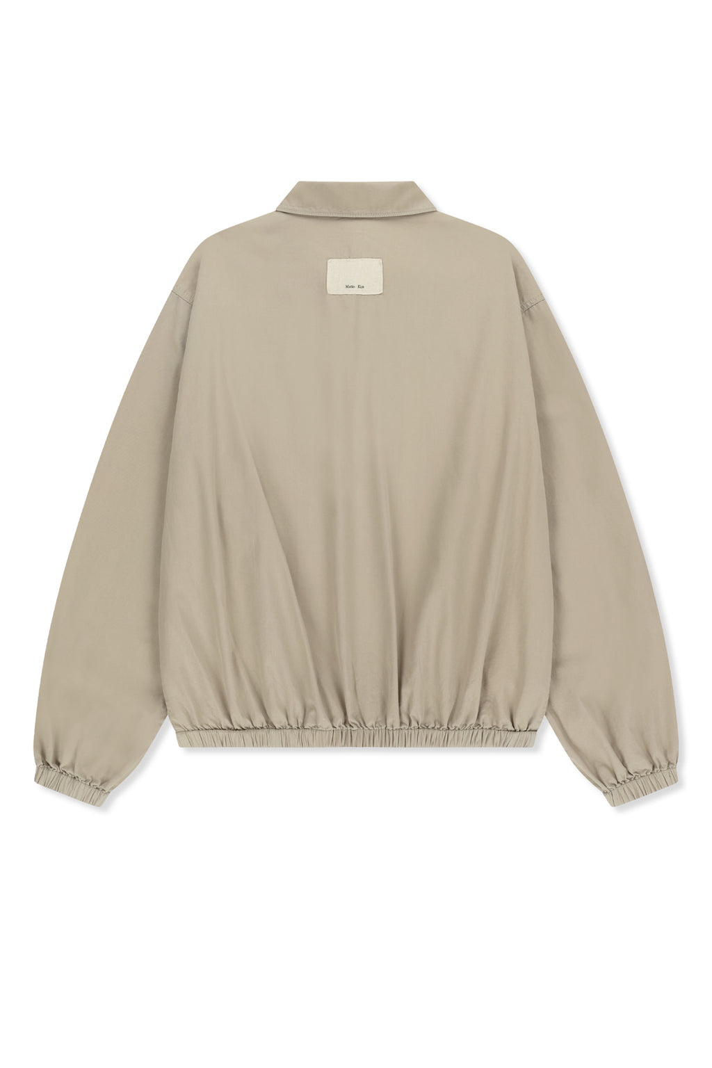 Matin Kim - Small Logo Cotton Zip Up Jumper (Light Beige) product image 2 | TRAB K-Fashion Australia