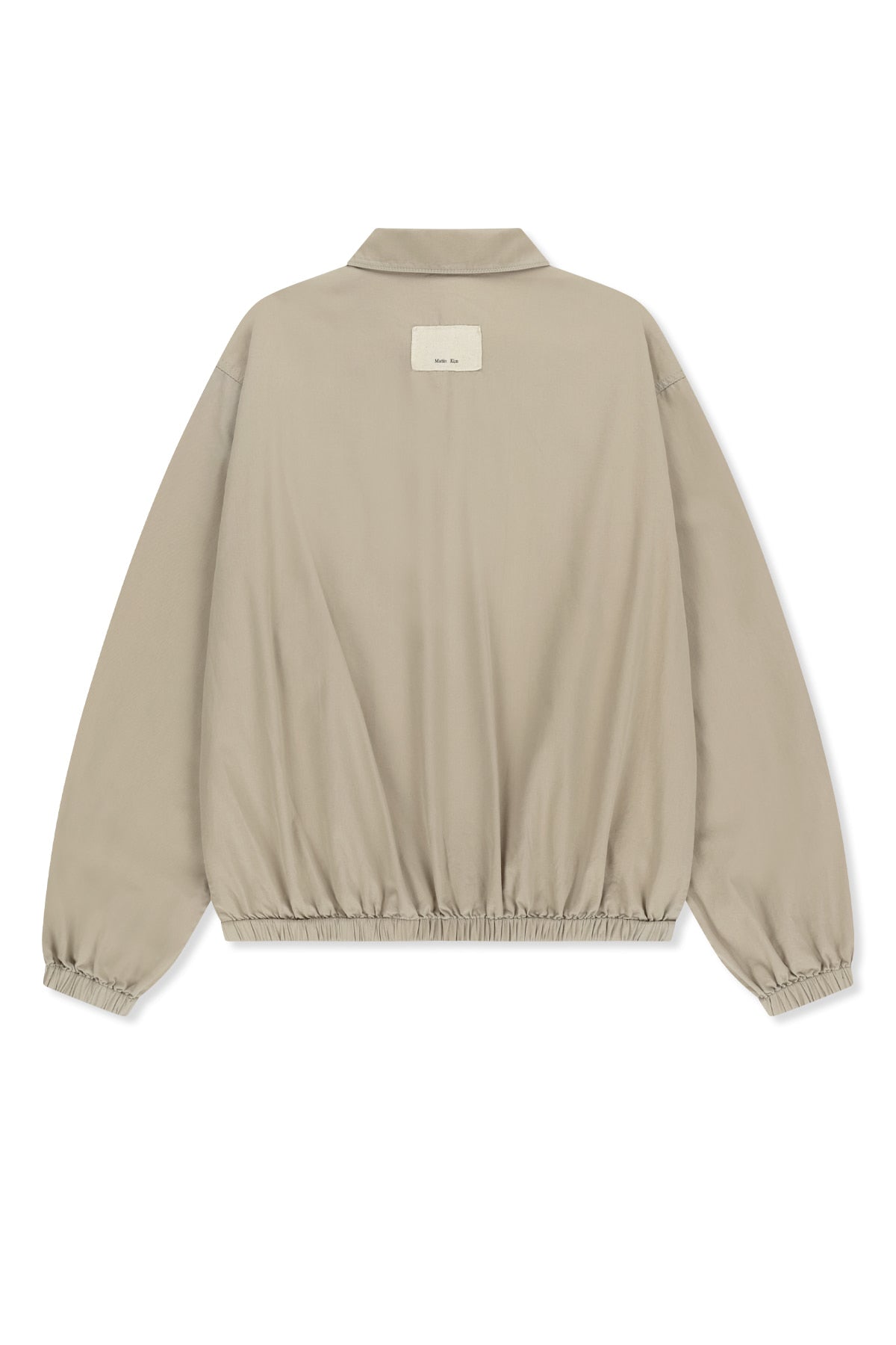 Matin Kim - Small Logo Cotton Zip Up Jumper (Light Beige) product image 2 | TRAB K-Fashion Australia